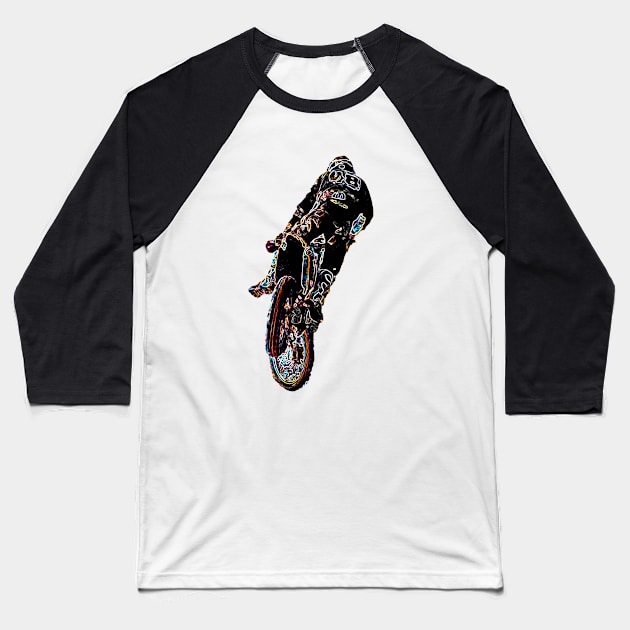 motocross Baseball T-Shirt by rickylabellevie